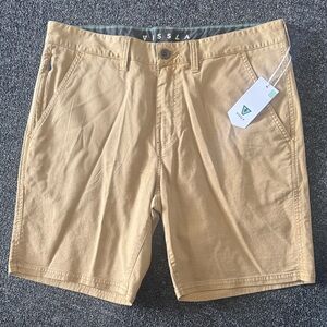 VISSLA Khaki Men's Flat Front Shorts